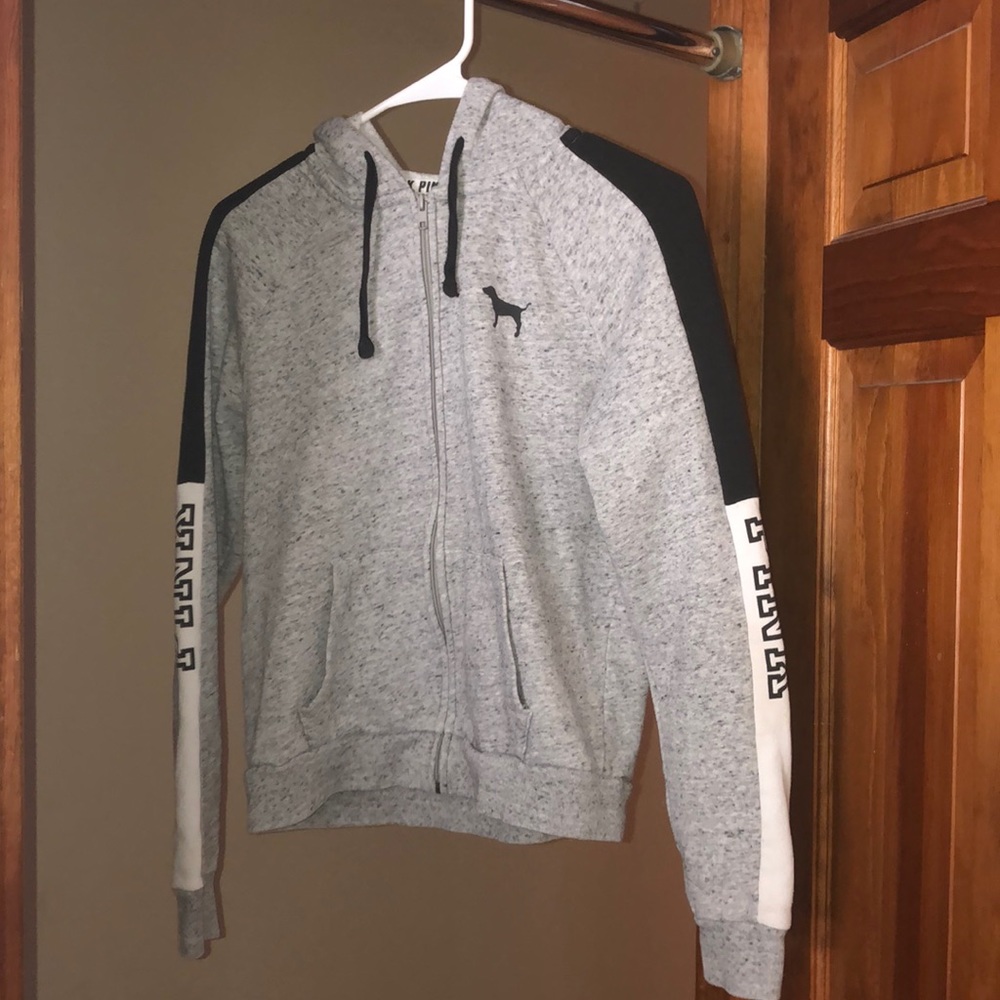Gray pink sweatshirt hoodie